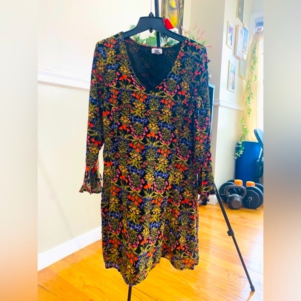 Old Navy Floral Bell Sleeve Shift Dress Size 14